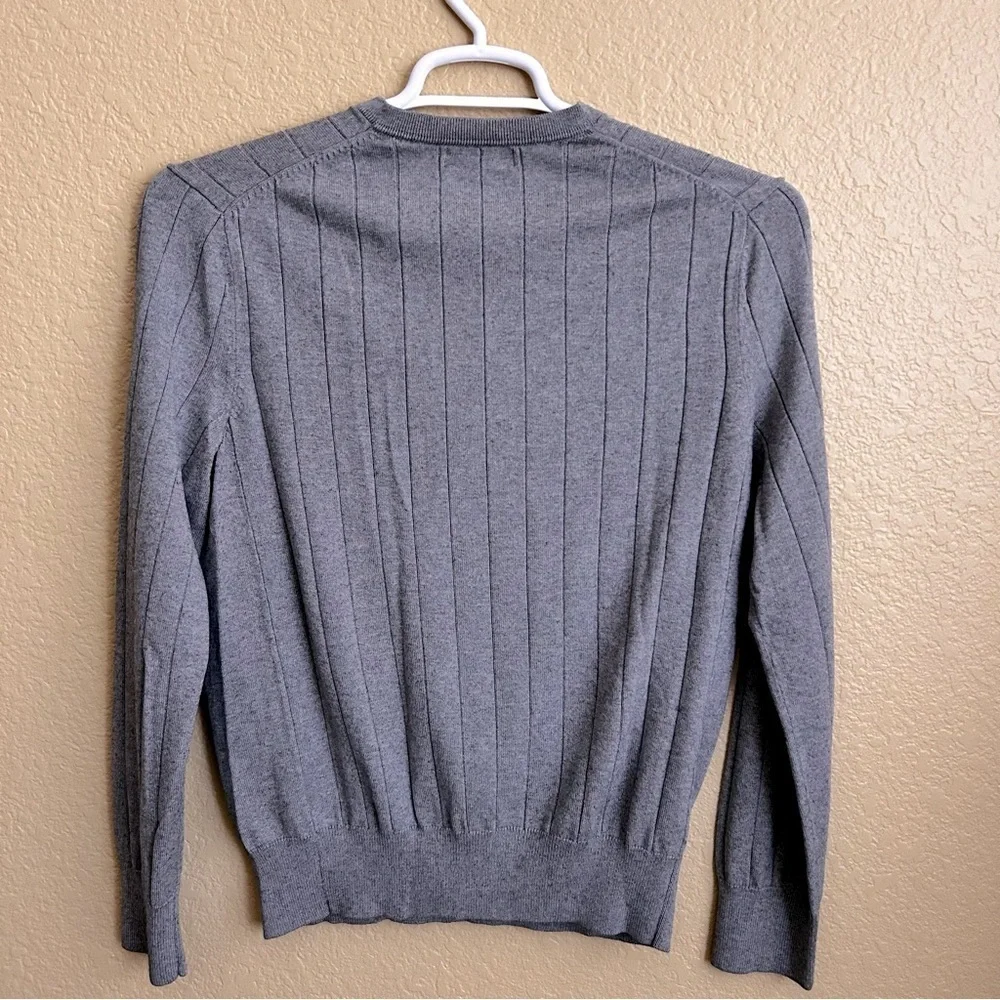 Banana Republic Ribbed Silk/Cotton/Cashmere V-Neck Sweater
